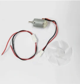 Động cơ DC + Jack cái 2P + Cánh quạt